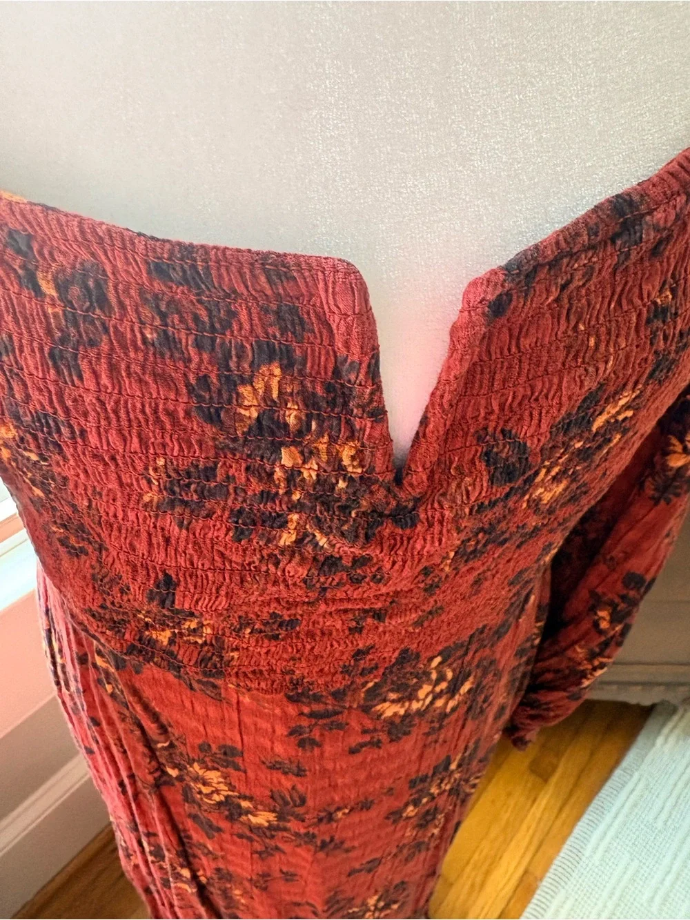 Free People Wine Floral Maxi Dress